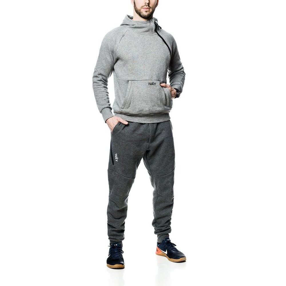 XL Mens Tuxy One Piece Gray Hoodie Sweatpants  Snow Cold Winter Suit